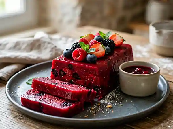 Terrine gourmande aux fruits rouges frais - Photo de présentation