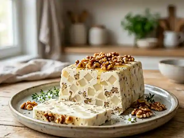 Terrine gourmande de Carrés Frais aux poires fondantes - Photo de présentation