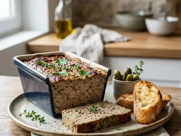 Terrine gourmande de foies de volaille aux herbes fraîches - Photo de présentation
