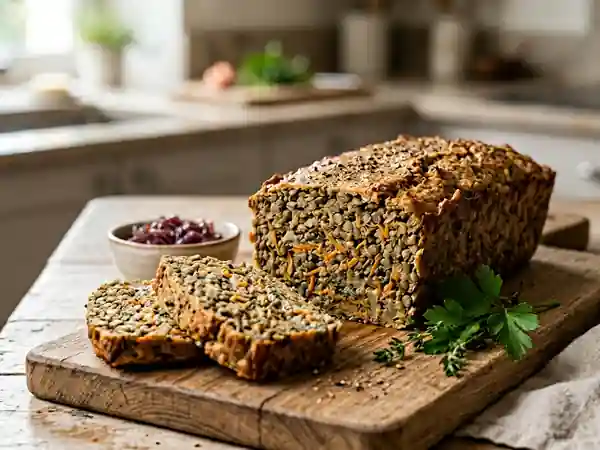 Terrine gourmande de lentilles vertes aux herbes fraîches - Photo de présentation