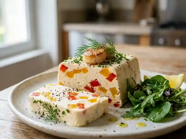 Terrine de Saint-Jacques et poivrons confits - Photo de présentation