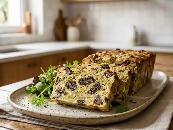Terrine fondante de poireaux aux morilles - Photo de présentation