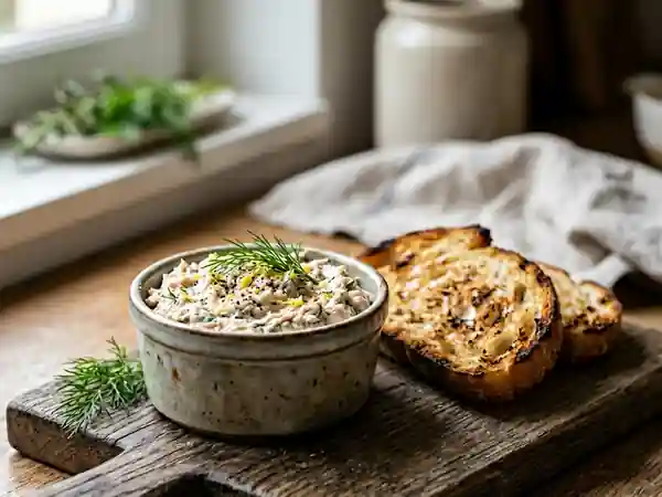 Terrine gourmande de rillettes de maquereaux au tarama - Photo de présentation