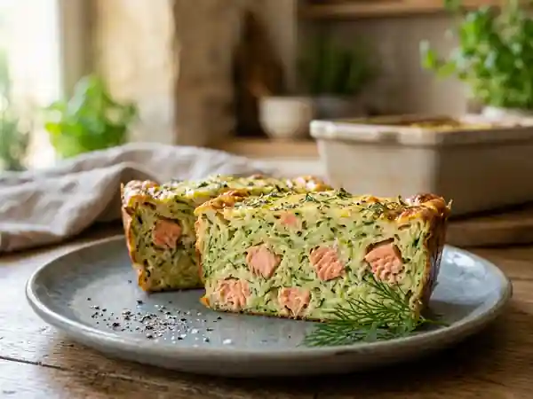 Terrine fondante au saumon frais et courgettes - Photo de présentation