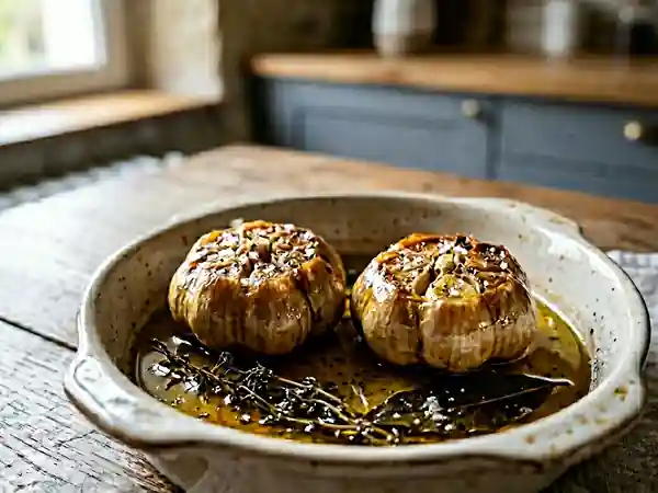 Têtes d'ail confites maison : recette facile et savoureuse - Photo de présentation