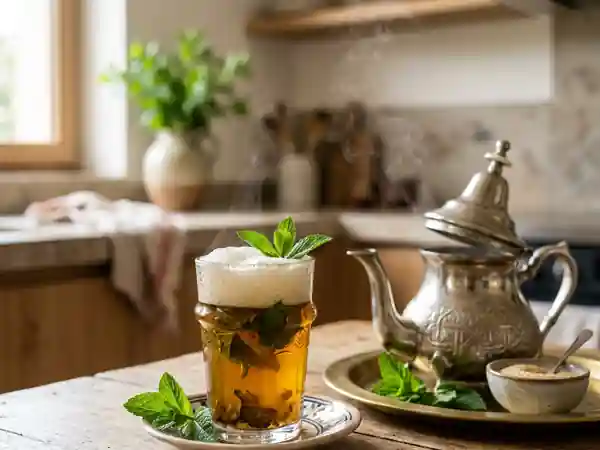 Thé à la menthe fraîche et parfumée - Photo de présentation