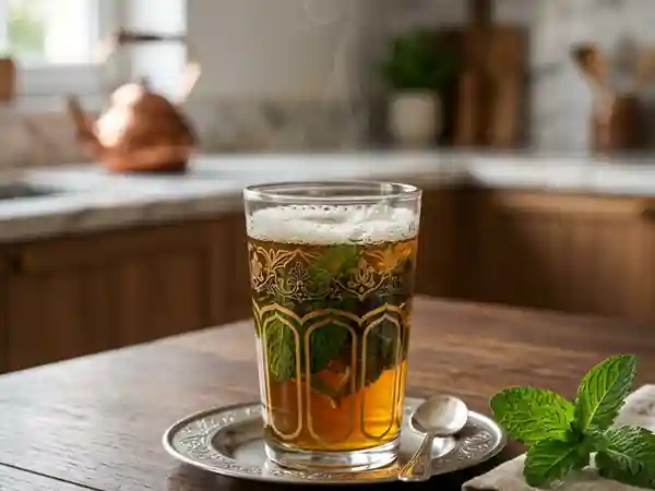 Thé Berbère Traditionnel à la Menthe Fraîche - Photo de présentation