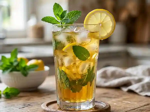Thé glacé à la menthe fraîche maison : recette rafraîchissante et facile - Photo de présentation