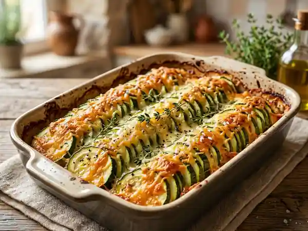 Tian de courgettes fondant au parmesan - Photo de présentation