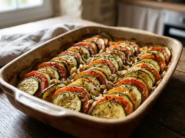 Tian de courgettes fondant aux herbes de Provence - Photo de présentation
