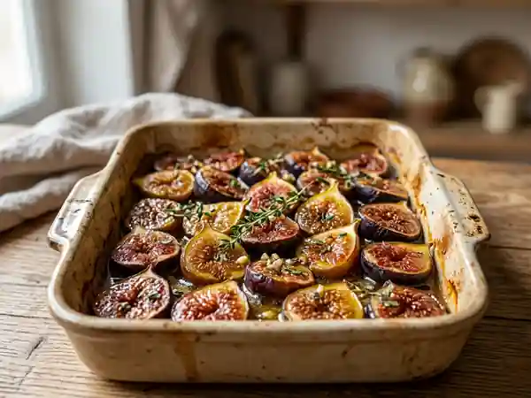 Tian de figues rôties au vin blanc et thym - Photo de présentation