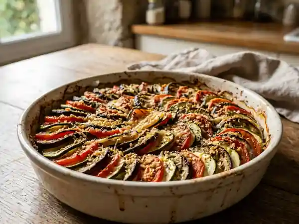 Tian de légumes d'été fondant et croustillant - Photo de présentation