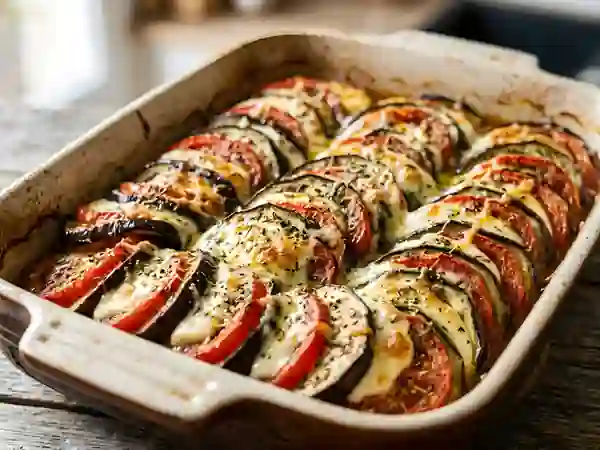 Tian Fondant Aubergine, Tomate et Mozzarella - Photo de présentation
