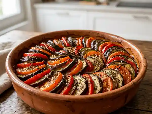 Tian d'Aubergines et Poivrons Confits - Photo de présentation