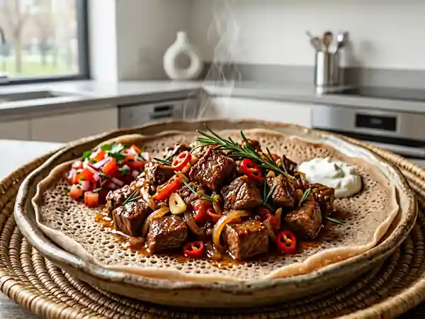 Tibs de bœuf épicé au beurre clarifié - Photo de présentation