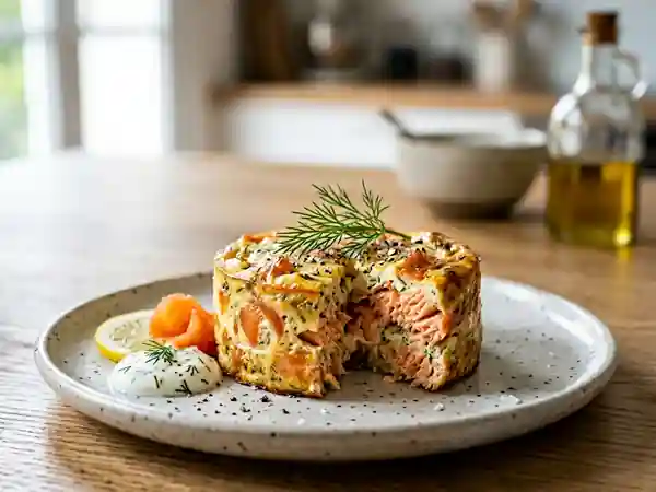 Timbale gourmande aux deux saumons : recette facile et raffinée - Photo de présentation