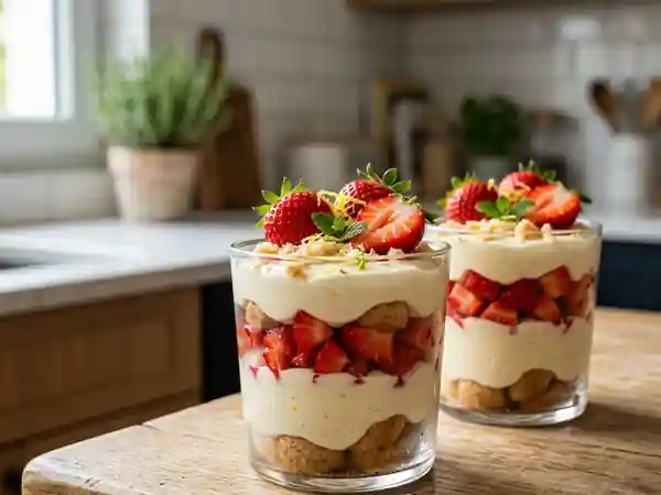 Tiramisu aux fraises et citron : dessert frais et gourmand - Photo de présentation