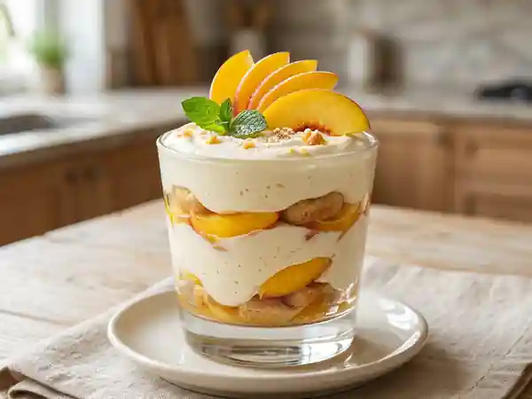 Tiramisu Onctueux Pêche et Vanille - Photo de présentation