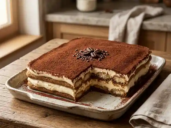Tiramisu onctueux au café et mascarpone - Photo de présentation