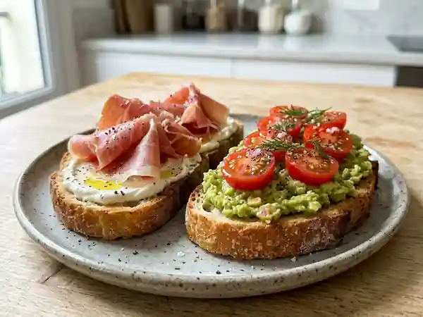 Toasts apéritifs originaux et gourmands pour une personne - Photo de présentation