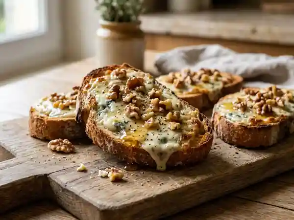 Toasts Gourmands au Roquefort et Noix - Photo de présentation