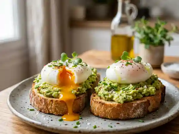 Toasts avocat et œufs pochés fondants - Photo de présentation