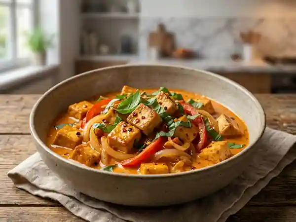 Tofu Crémeux au Curry Rouge et Coco - Photo de présentation