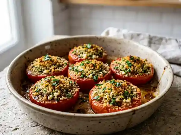 Tomates provençales au four et persillade - Photo de présentation