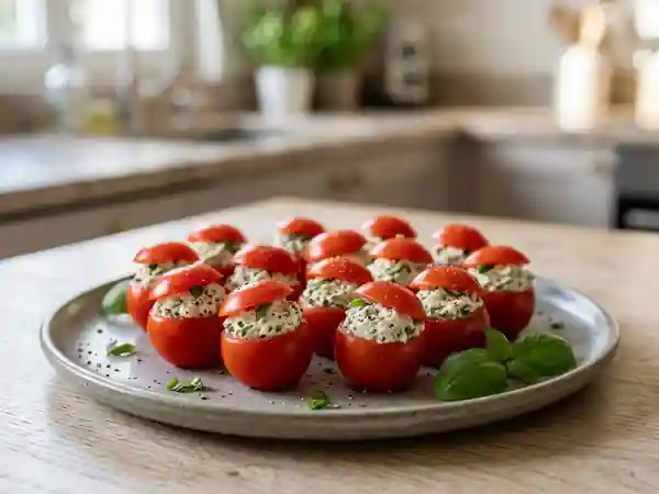 Tomates cerises farcies au Boursin frais - Photo de présentation