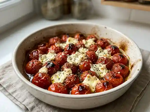 Tomates cerises rôties au miel et chèvre - Photo de présentation