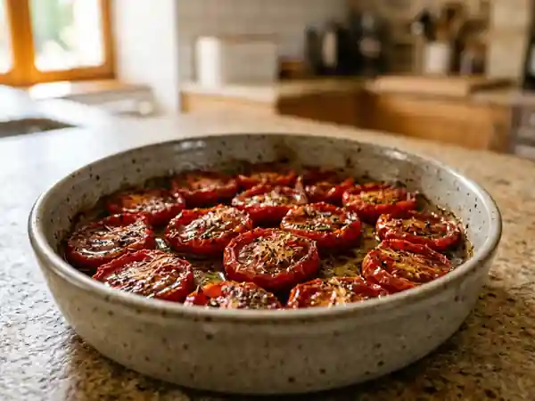 Tomates cerises caramélisées aux herbes - Photo de présentation