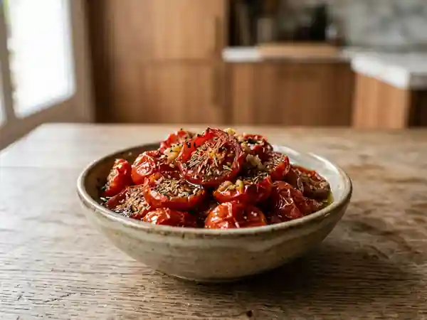 Tomates confites fondantes et caramélisées - Photo de présentation