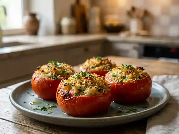 Tomates rôties à la brandade onctueuse - Photo de présentation