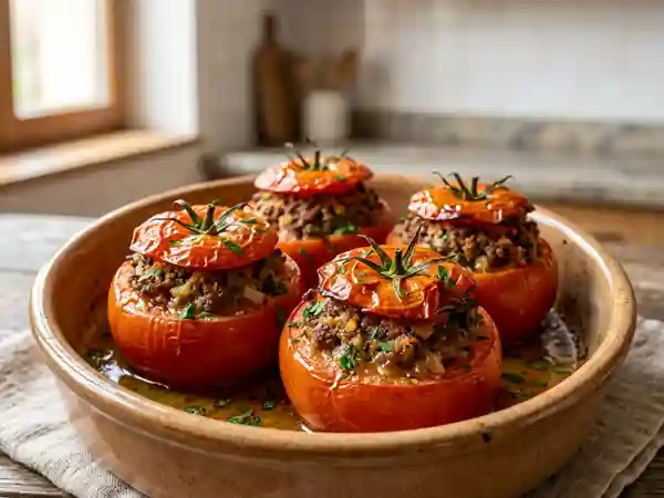 Tomates Farcies à la Viande : Recette Facile et Savoureuse - Photo de présentation