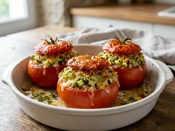 Tomates farcies aux courgettes et gruyère : recette savoureuse et facile - Photo de présentation