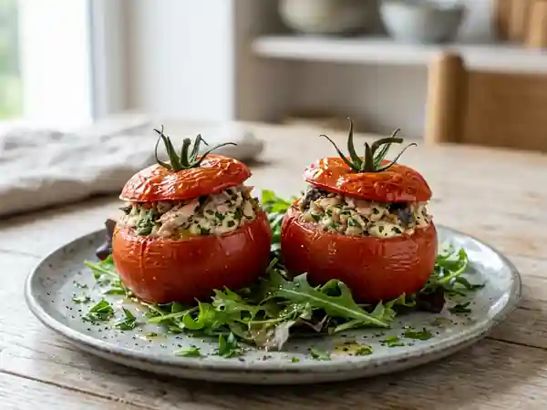 Tomates Farcies aux Sardines et Fromage Blanc : Recette Facile et Savoureuse - Photo de présentation