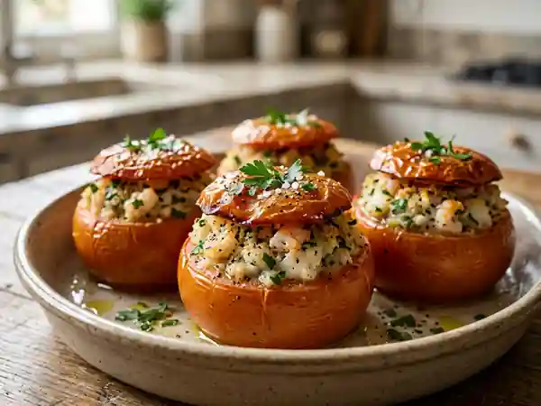 Tomates Farcies aux Saveurs de la Mer : Recette Facile et Gourmande - Photo de présentation