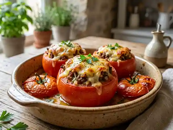 Tomates farcies fondantes et gratinées - Photo de présentation