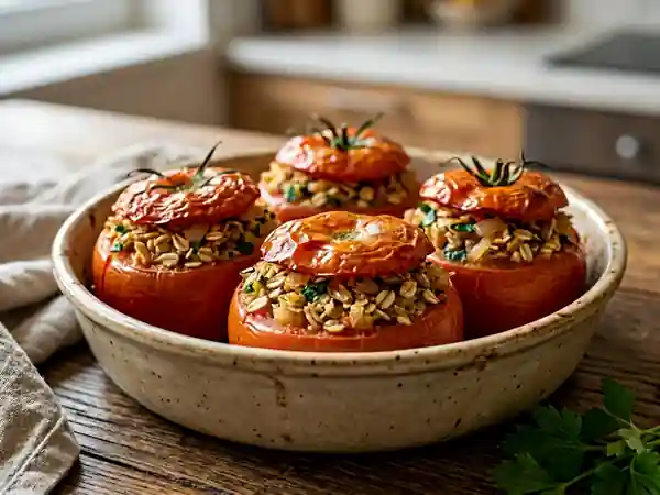 Tomates farcies fondantes à l'avoine - Photo de présentation