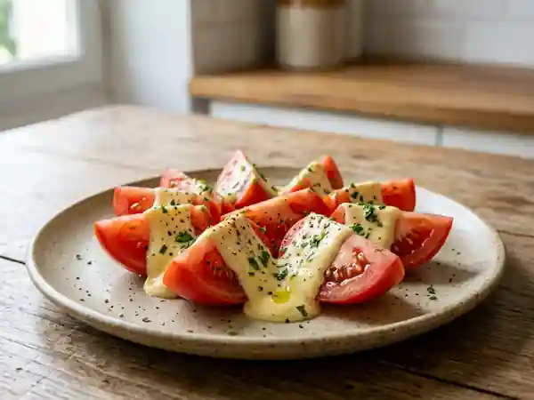 Tomates fraîches à l'aïoli maison : recette simple et savoureuse - Photo de présentation