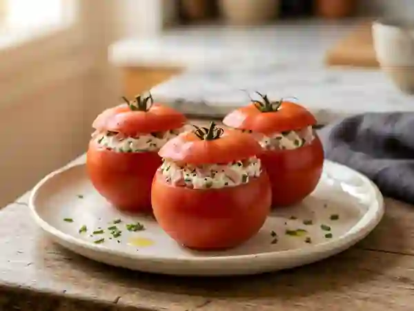 Tomates givrées au fromage frais et jambon - Photo de présentation