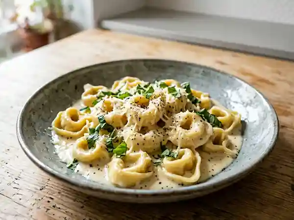 Tortellini fondants à la crème de mascarpone - Photo de présentation