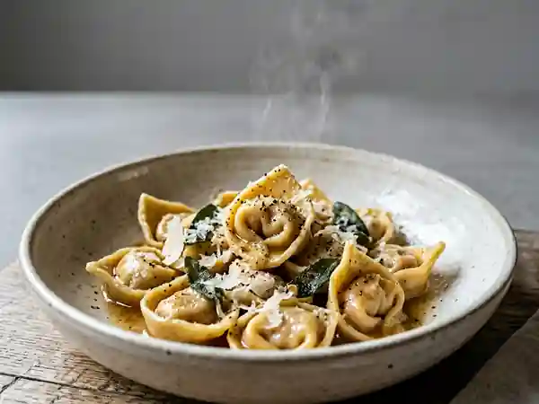 Tortellinis maison farcis au fromage et jambon - Photo de présentation