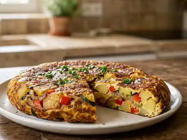 Tortilla aux légumes savoureuse et facile à préparer - Photo de présentation