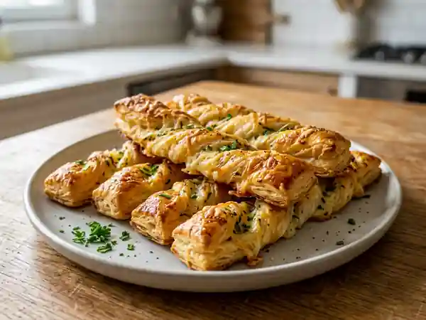 Tortillons croustillants au fromage et herbes fraîches - Photo de présentation