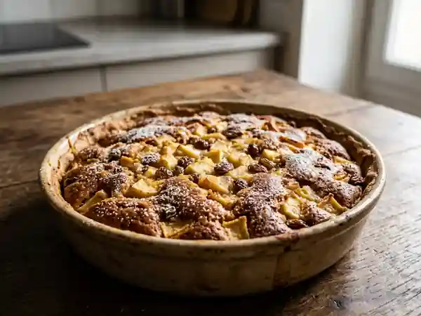Tot fait aux pommes et raisins : dessert traditionnel gourmand - Photo de présentation