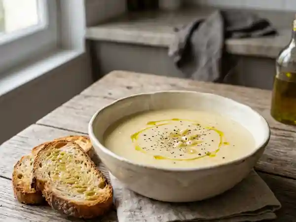 Tourain blanchi à l'ail : soupe traditionnelle au goût doux et parfumé - Photo de présentation