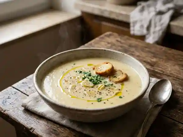 Tourin à l’ail traditionnel : soupe à l’ail savoureuse et réconfortante - Photo de présentation