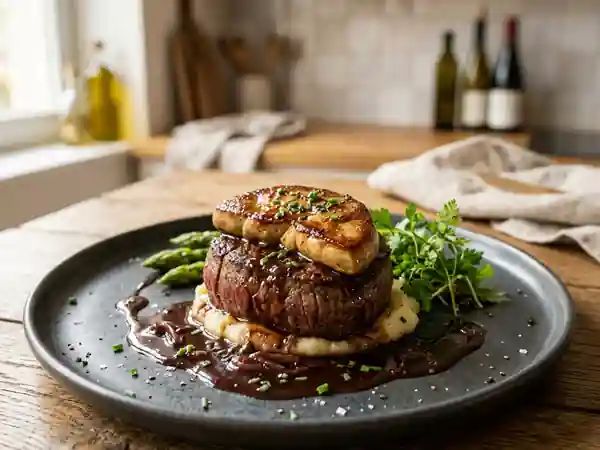 Tournedos Rossini fondant et sa sauce réduite - Photo de présentation