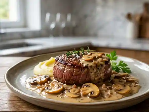 Tournedos fondant aux champignons crémeux - Photo de présentation